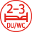 2- bis 3-Bettzimmer mit Dusche und WC