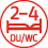 2- bis 4-Bettzimmer mit Dusche und WC