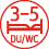 3- bis 5-Bettzimmer mit Dusche und WC