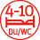 4- bis 10-Bettzimmer mit Dusche und WC