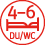 4- bis 6-Bettzimmer mit Dusche und WC