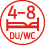 4- bis 8-Bettzimmer mit Dusche und WC