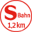 Die nchste S-Bahn Haltestelle befindet sich in 1,2km Entfernung