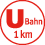 Die nchste U-Bahn Haltestelle befindet sich in 1000m Entfernung