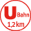 Die nchste U-Bahn Haltestelle befindet sich in 1,2km Entfernung