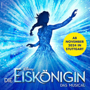 Werbeplakat: Musicalfahrt Disneys DIE EISKNIGIN in Stuttgart mit Jugendtours