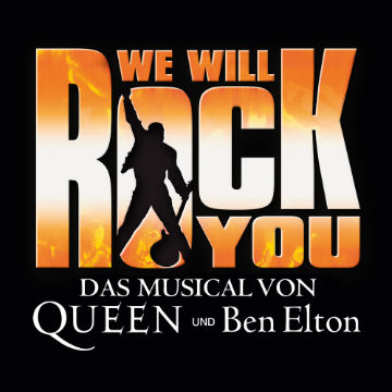 Werbeplakat: Musicalfahrt WE WILL ROCK YOU mit Jugendtours in Stuttgart