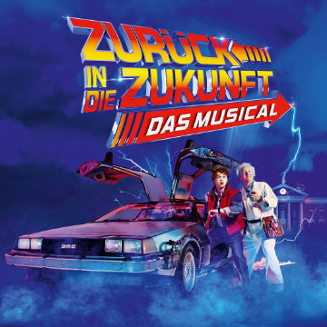 Werbeplakat: Musicalfahrt ZURCK IN DIE ZUKUNFT - Das Musical mit Jugendtours