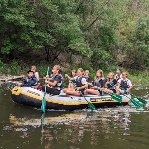 Schlauchboottour auf der Saale